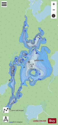 Carre Lake depth contour Map - i-Boating App - Streets