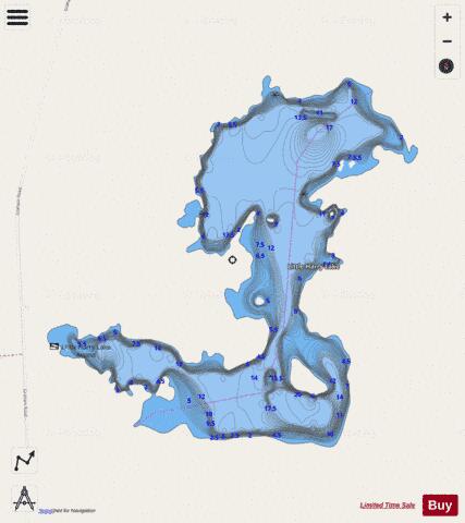Little Harry Lake depth contour Map - i-Boating App - Streets