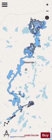 Weaver Lake depth contour Map - i-Boating App - Streets