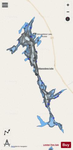 Edmondson Lake depth contour Map - i-Boating App - Streets