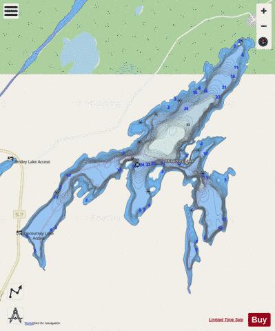 Decoorcey (Decourcey) Lake depth contour Map - i-Boating App - Streets