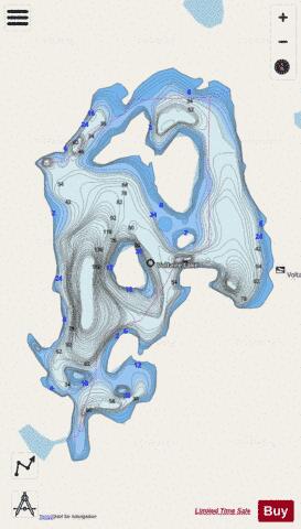 Voltaire Lake depth contour Map - i-Boating App - Streets