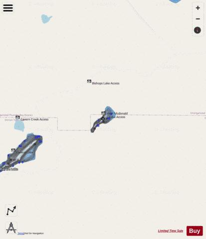 West Macdonalds Lake depth contour Map - i-Boating App - Streets