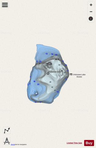 Unknown Lake depth contour Map - i-Boating App - Streets