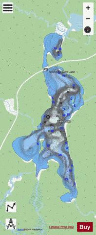 Gale Lake depth contour Map - i-Boating App - Streets