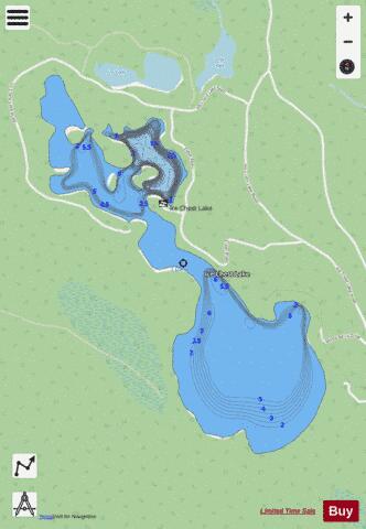 Lake Ice Chest depth contour Map - i-Boating App - Streets