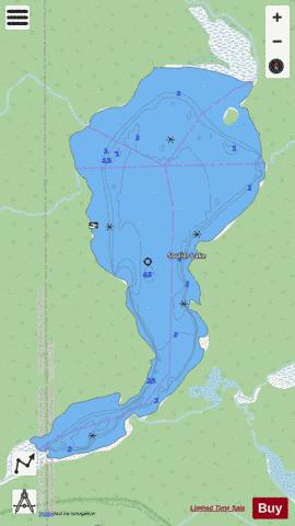 Soulier Lake depth contour Map - i-Boating App - Streets