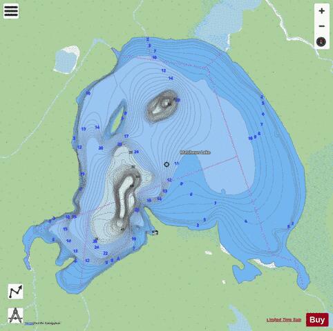 Matthews Lake depth contour Map - i-Boating App - Streets