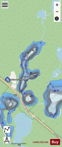 Cotton Lake depth contour Map - i-Boating App - Streets