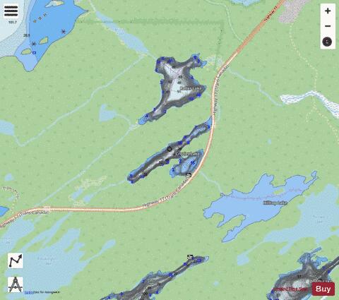 Crozier Lake depth contour Map - i-Boating App - Streets