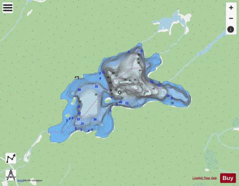 Aloft Lake depth contour Map - i-Boating App - Streets