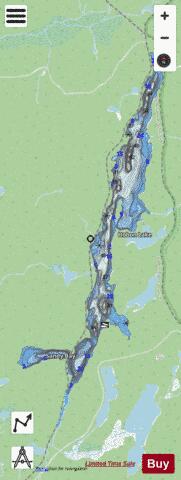 Hobon Lake depth contour Map - i-Boating App - Streets