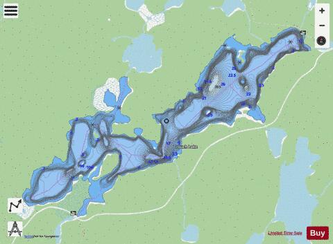 Crouch Lake depth contour Map - i-Boating App - Streets