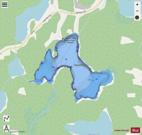 Kramer Lake depth contour Map - i-Boating App - Streets