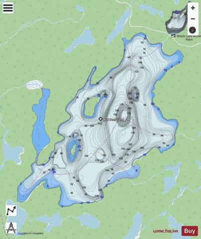 Red Deer Lake depth contour Map - i-Boating App - Streets