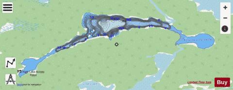 High Lake depth contour Map - i-Boating App - Streets