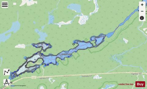 Carlyle Lake depth contour Map - i-Boating App - Streets