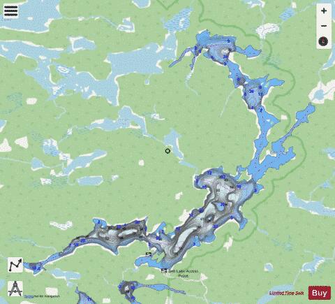 Bell Lake depth contour Map - i-Boating App - Streets