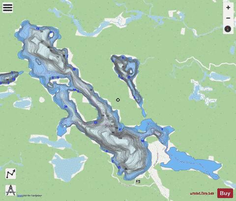 Joe Lake depth contour Map - i-Boating App - Streets