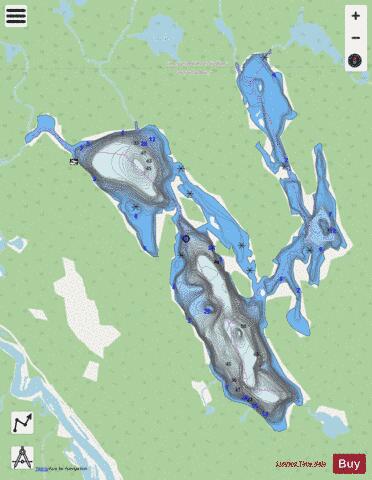 Sam Martin Lake depth contour Map - i-Boating App - Streets