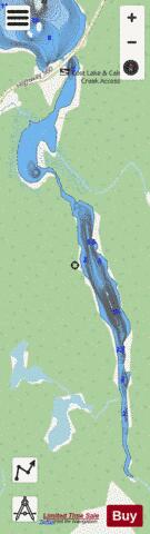 Calcite Lake depth contour Map - i-Boating App - Streets