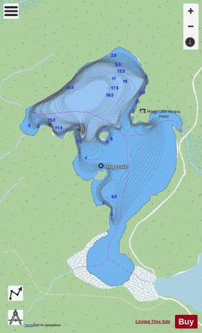 Hogg Lake depth contour Map - i-Boating App - Streets