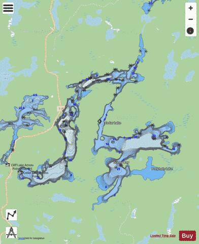 Lake North of Camp Robinson depth contour Map - i-Boating App - Streets
