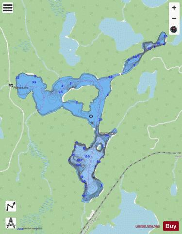 Norse Lake depth contour Map - i-Boating App - Streets
