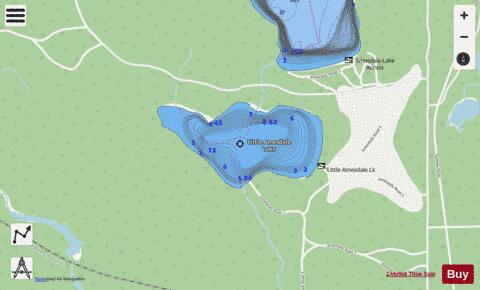 Airport Lake (Kenora) depth contour Map - i-Boating App - Streets
