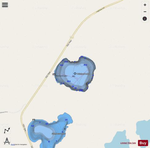 Pritchard Lake depth contour Map - i-Boating App - Streets