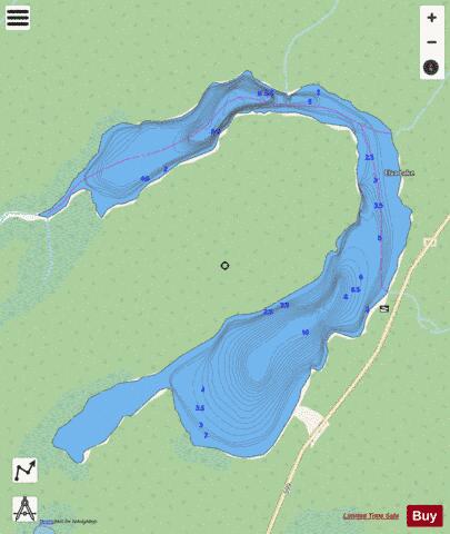 Elva Lake depth contour Map - i-Boating App - Streets