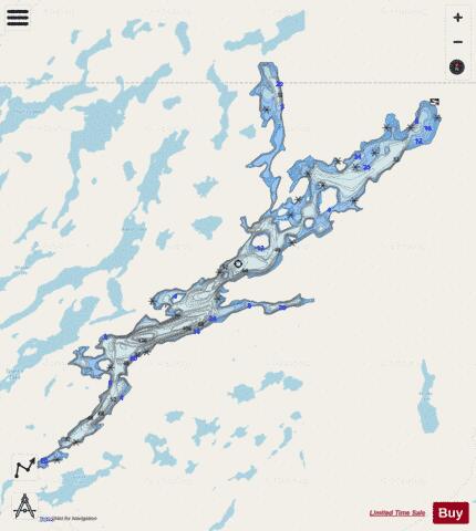 Gulliver Lake depth contour Map - i-Boating App - Streets