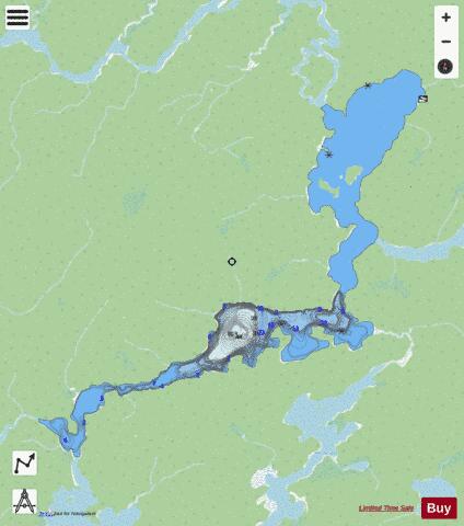 Flying Loon Lake depth contour Map - i-Boating App - Streets