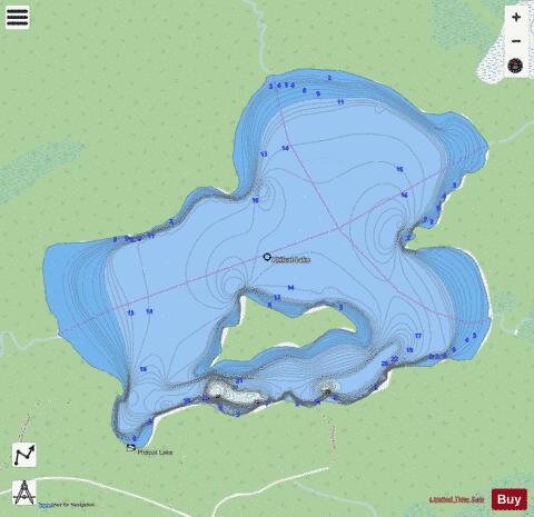 Philcot Lake depth contour Map - i-Boating App - Streets