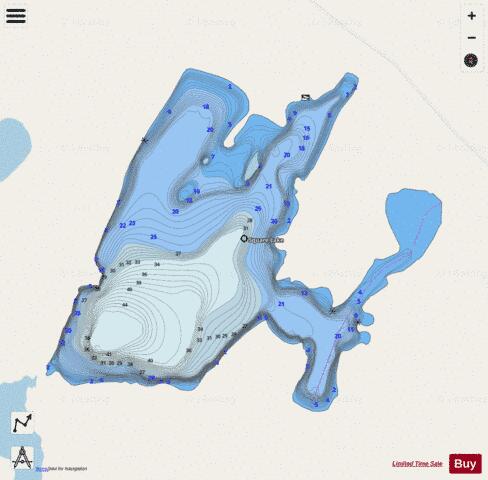 Square Lake (Southon Lake) depth contour Map - i-Boating App - Streets