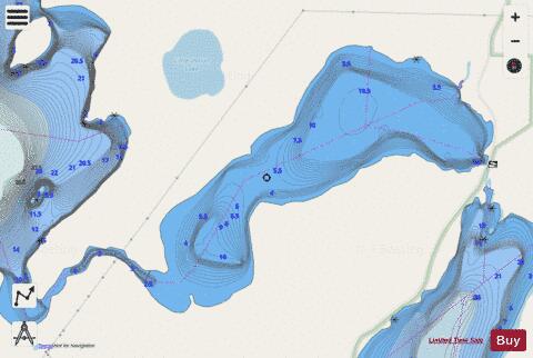 Little Indian Lake depth contour Map - i-Boating App - Streets