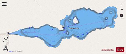 Bennett Lake depth contour Map - i-Boating App - Streets