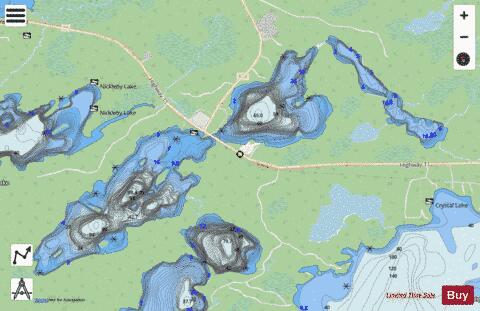 Niobe Lake depth contour Map - i-Boating App - Streets