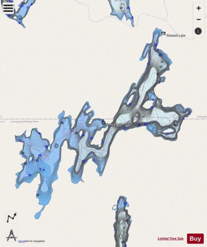Pickwick Lake (Fort Frances) depth contour Map - i-Boating App - Streets