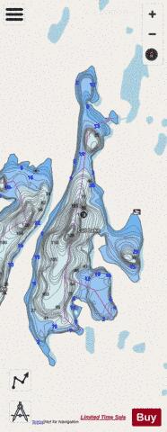 Cut Lake depth contour Map - i-Boating App - Streets
