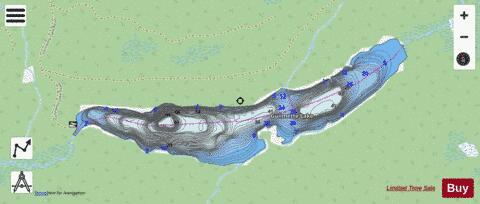Guilmette Lake depth contour Map - i-Boating App - Streets