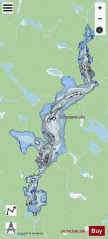 Madawanson Lake depth contour Map - i-Boating App - Streets