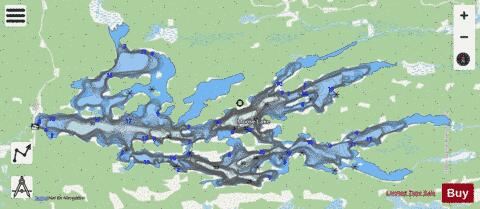 Evangeline Lake depth contour Map - i-Boating App - Streets