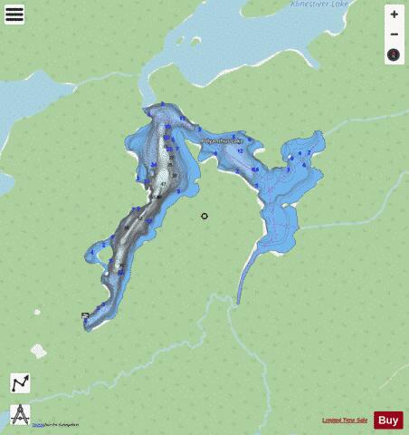Polyanthus Lake depth contour Map - i-Boating App - Streets