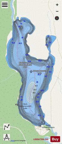 Eskwanonwatin Lake depth contour Map - i-Boating App - Streets