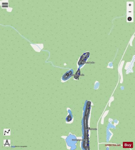 Canvassback lake depth contour Map - i-Boating App - Streets
