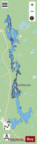 Low Water Lake depth contour Map - i-Boating App - Streets
