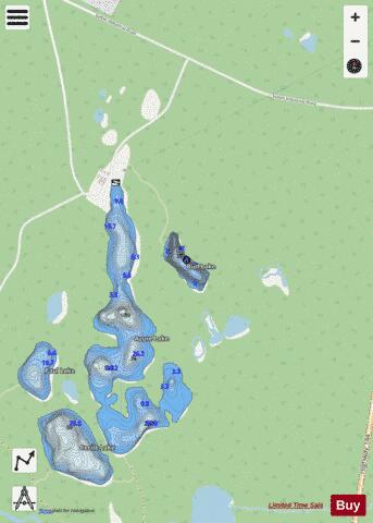 Bud Lake depth contour Map - i-Boating App - Streets