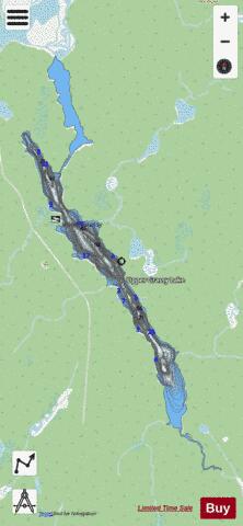 Upper Grassy Lake depth contour Map - i-Boating App - Streets