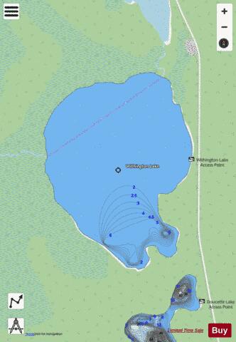 Withington Lake depth contour Map - i-Boating App - Streets